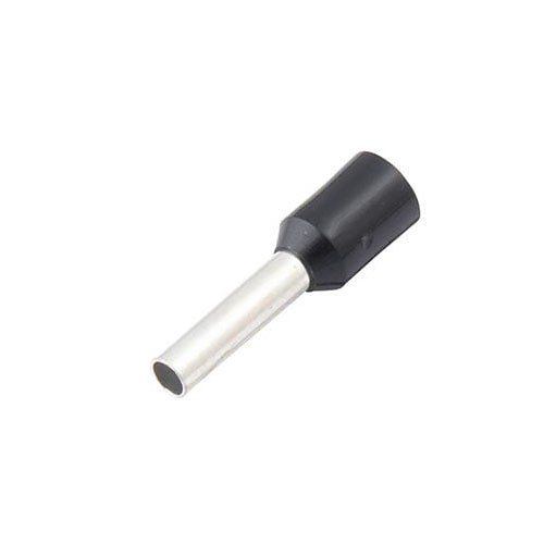 Del City 716081 Insulated Wire Ferrule, 16 AWG Conductor, 0.31 in Pin Length, Copper Tube with Nylon Insulation, Black